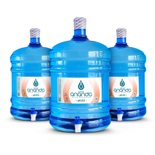 <h2><strong>3 BIDONES - 20 LITROS (Envase + Recarga)  </strong></h2><h3><strong>Agua Alcalina pH 8.5</strong></h3>